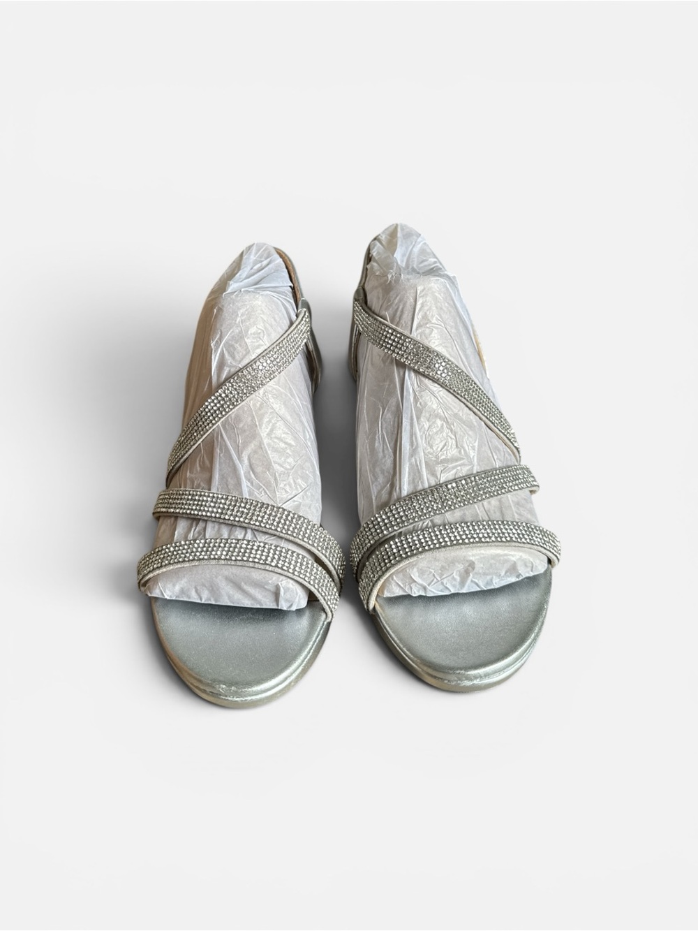 Naturalizer Silver Crystal-Strap Sandals